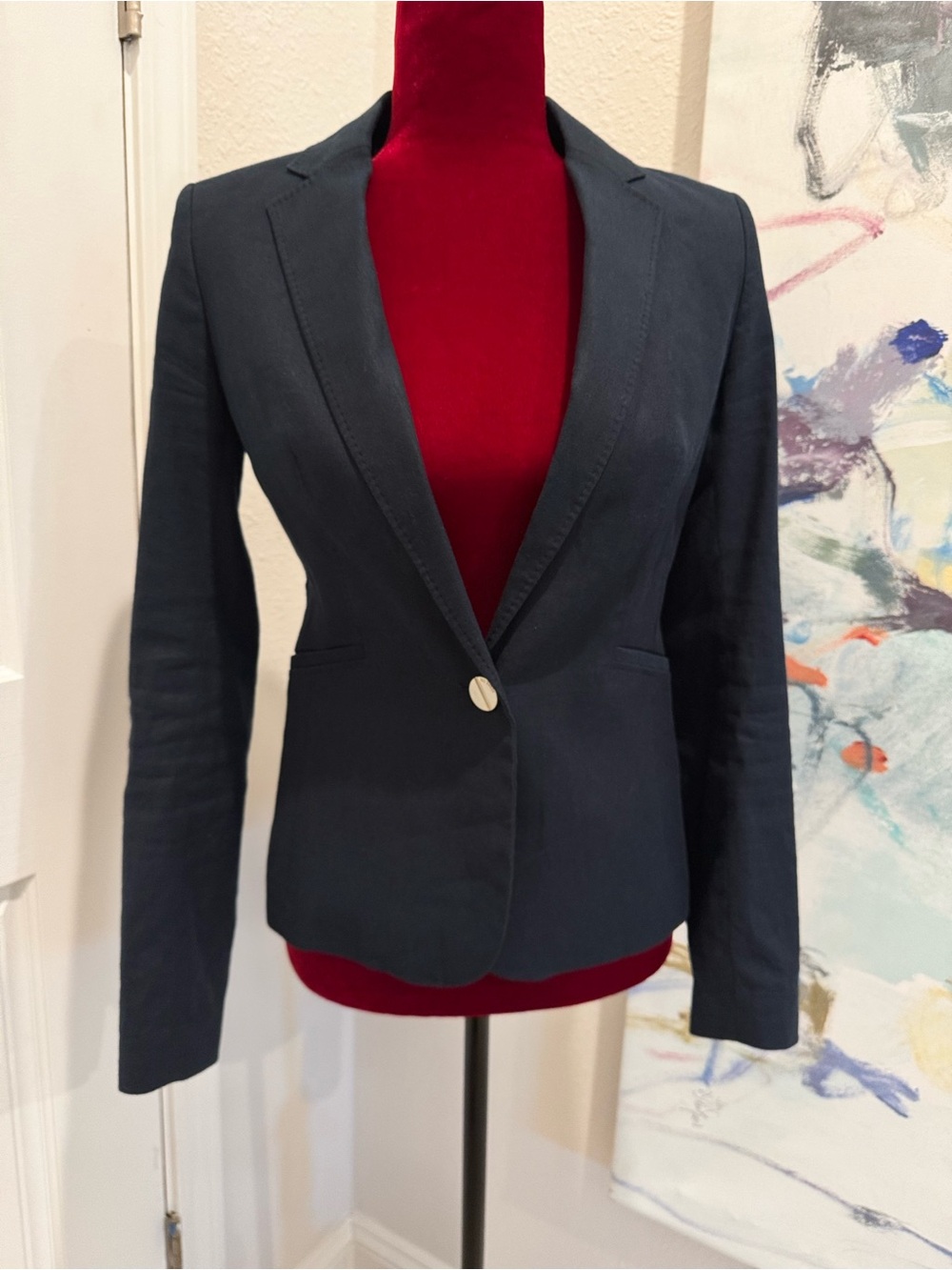 Ted Baker Women's Dark blue Single-Button Tailored Blazer 1 2-4